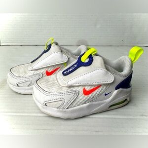 Nike Air Max Bolt‎ Boys Toddler Shoe White Size 3.5  Sneakers Snap Closure